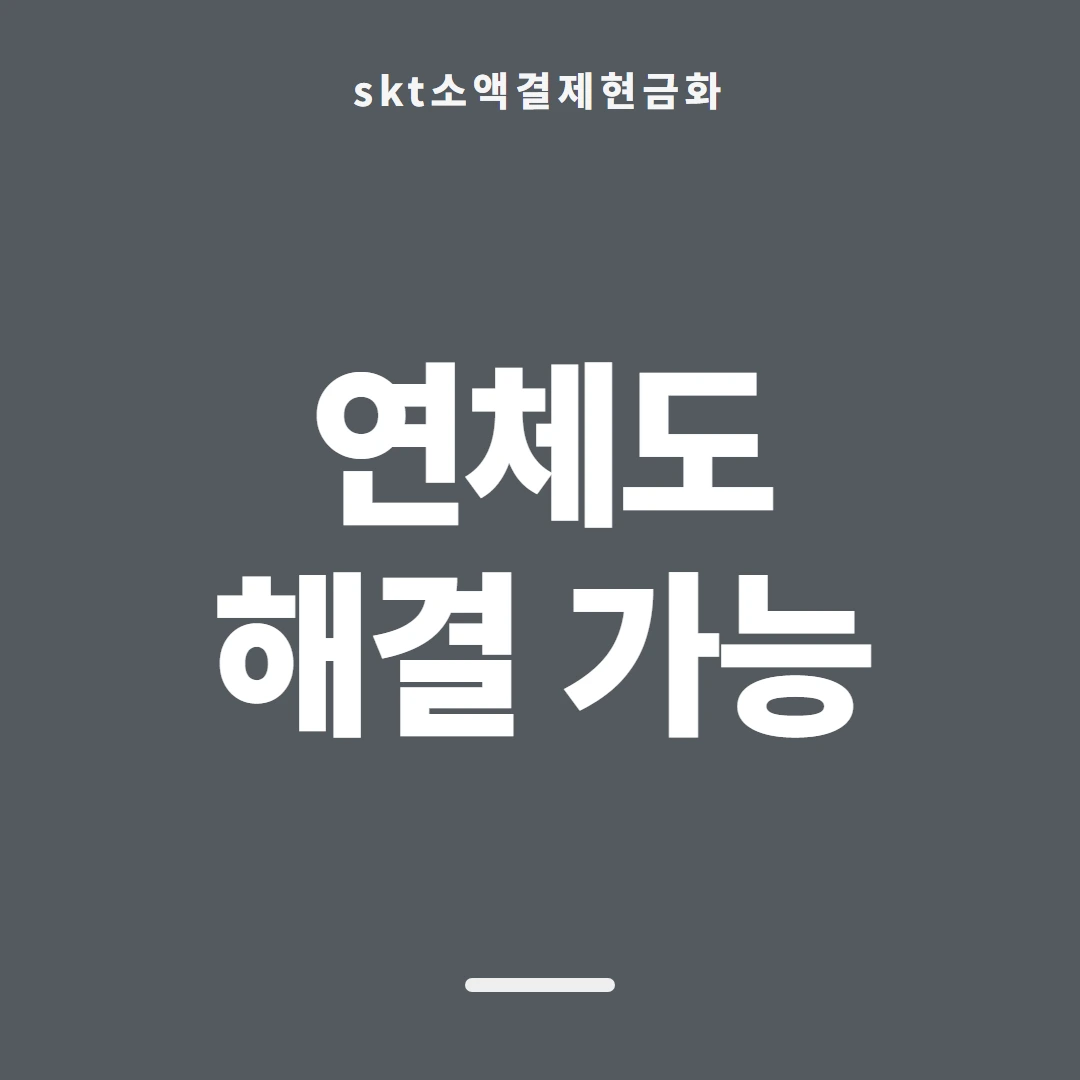 품티켓 SKT 소액결제 현금화 멈추는 상황 안내 이미지
